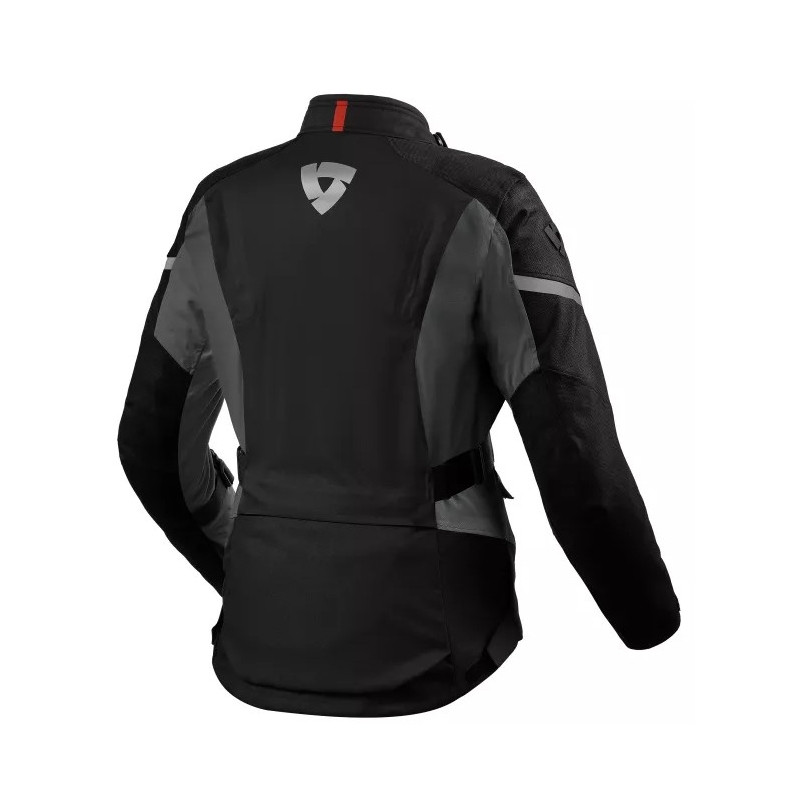 Veste de moto Revit Horizon 3 H2O noir et rouge pour femme