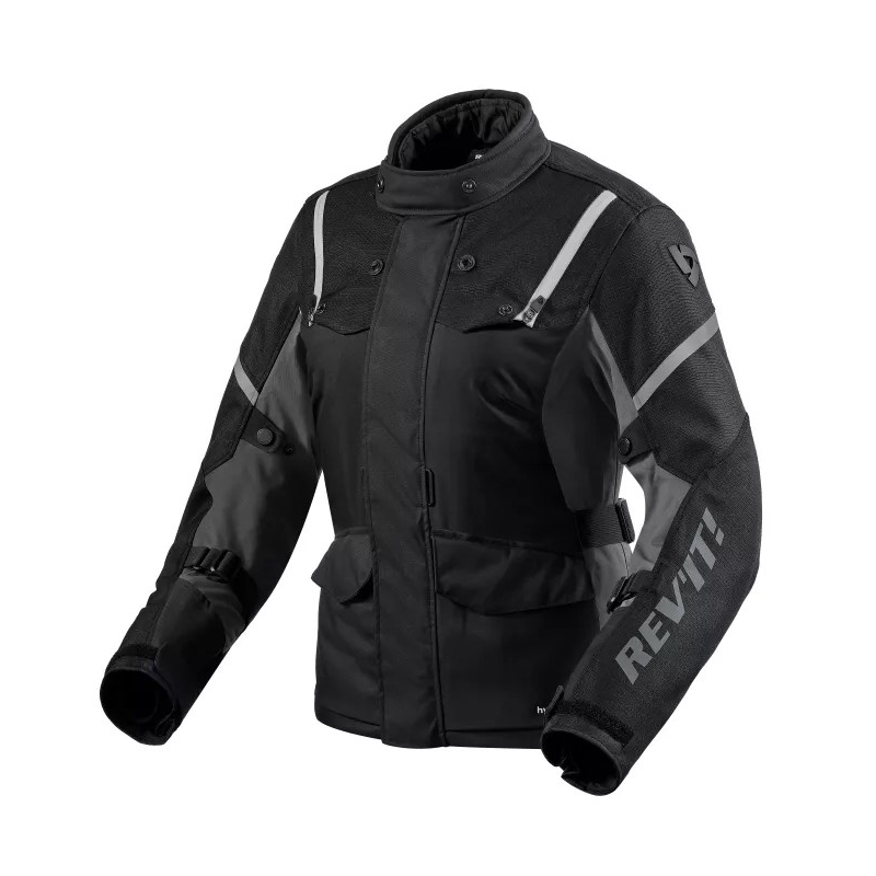 Veste de moto Revit Horizon 3 H2O noir et blanc pour femme