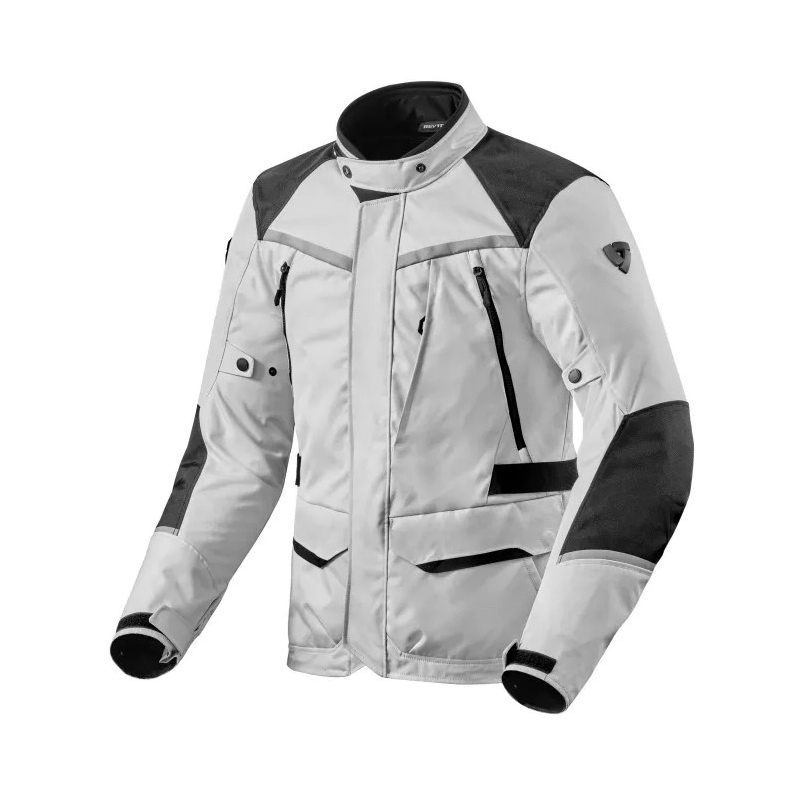 Veste moto Revit Voltiac 3 H2O argent-noir