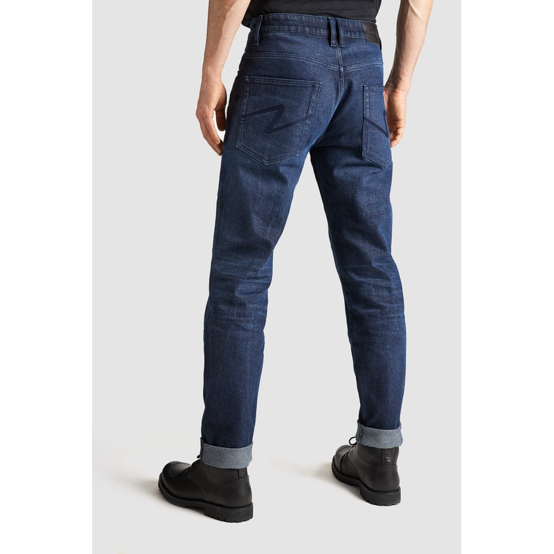 Jeans moto PANDO MOTO Arnie Slim bleu soldes