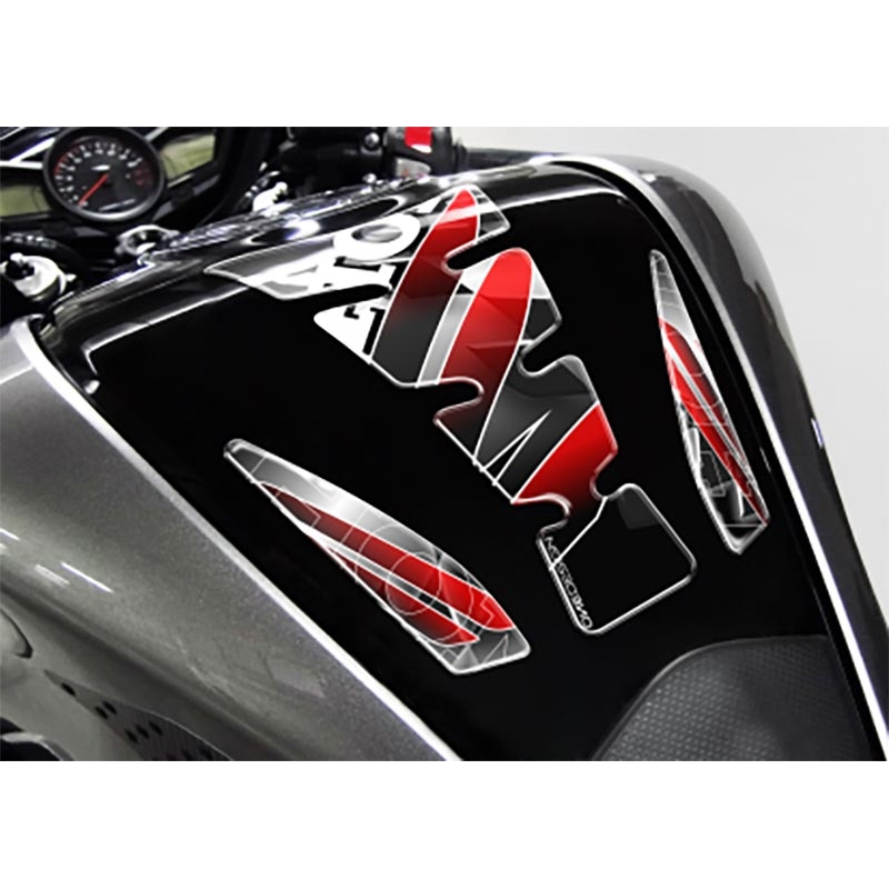 Couvercle de réservoir de carburant - Print Wings tankpad argent avec partie latérale