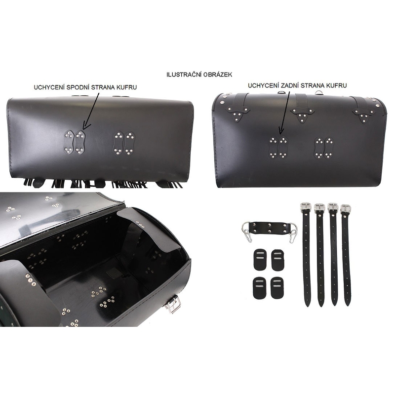 Mallette de moto en cuir Chopper RSA-3B