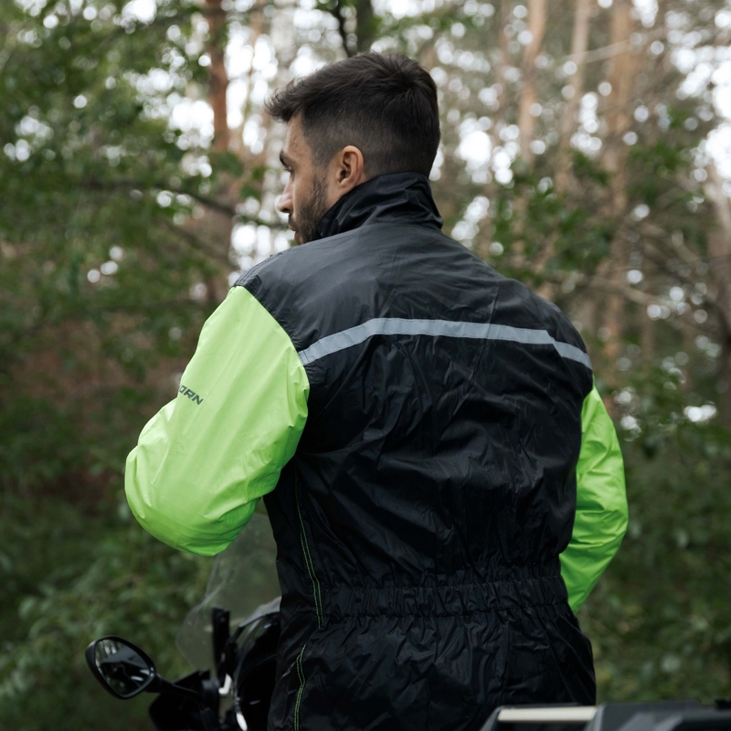 Veste de pluie Rebelhorn Rain jaune fluo pour moto