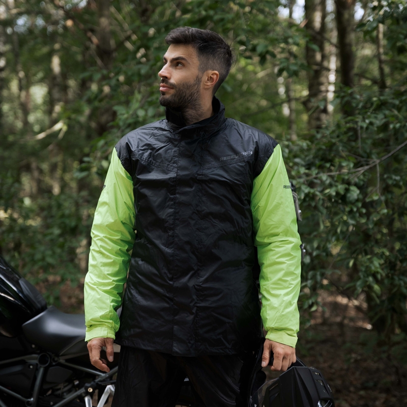 Veste de pluie Rebelhorn Rain jaune fluo pour moto