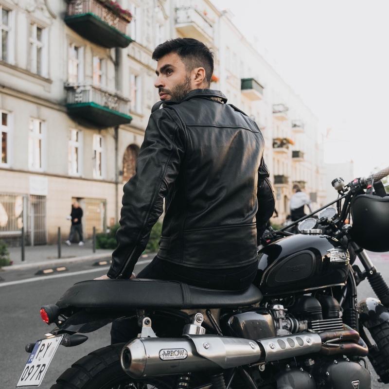 Veste moto Ozone Ramones noir