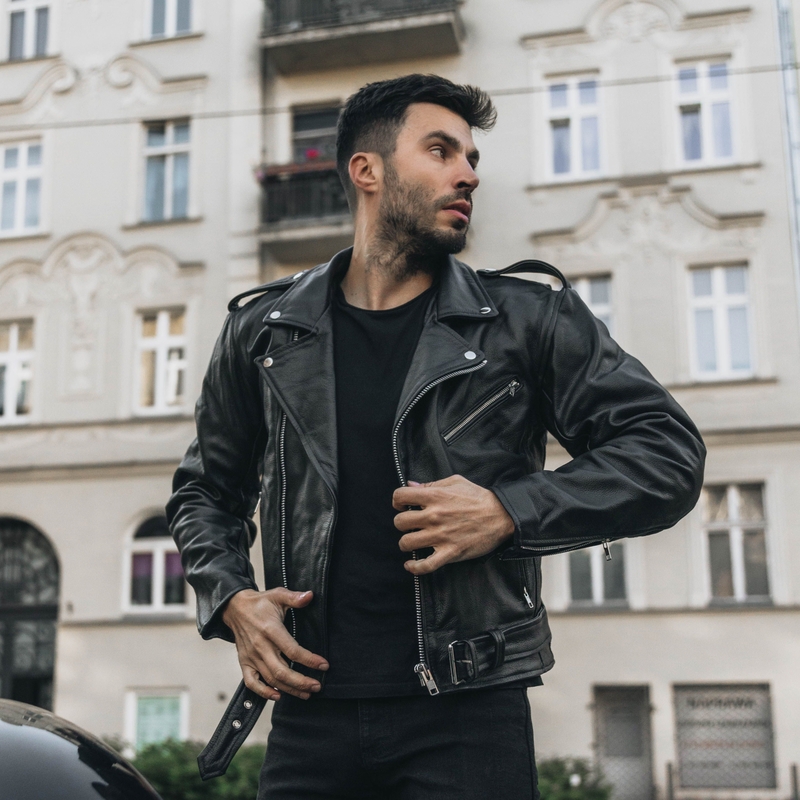 Veste moto Ozone Ramones noir