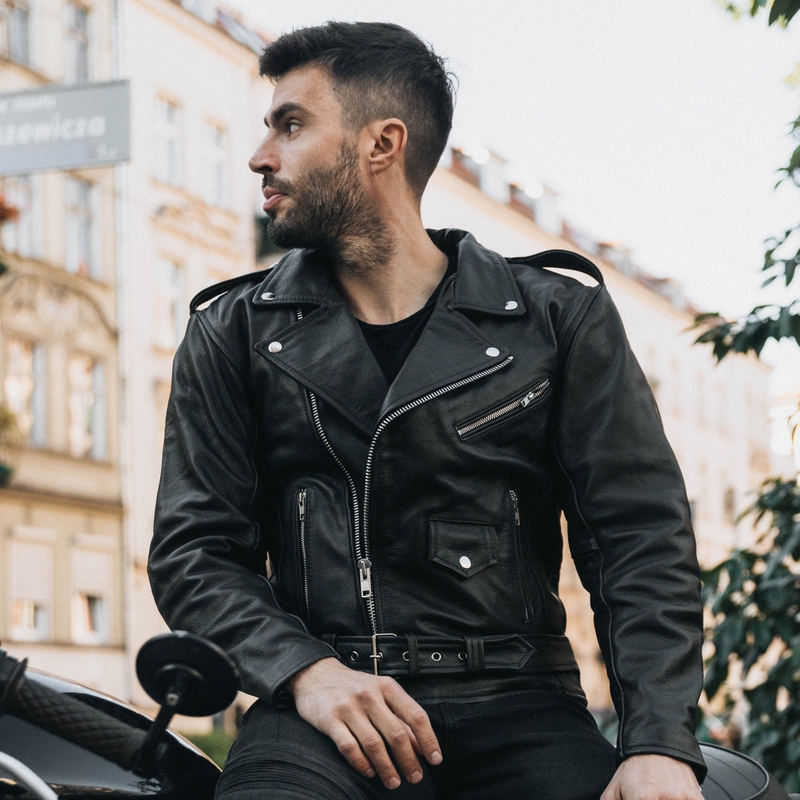 Veste moto Ozone Ramones noir