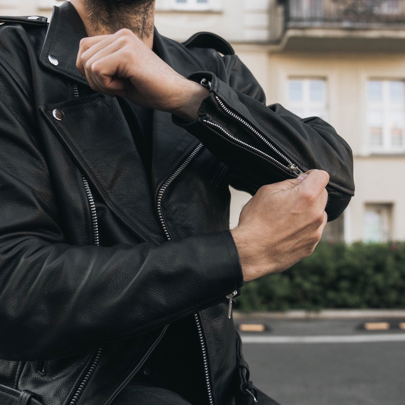 Veste moto Ozone Ramones noir