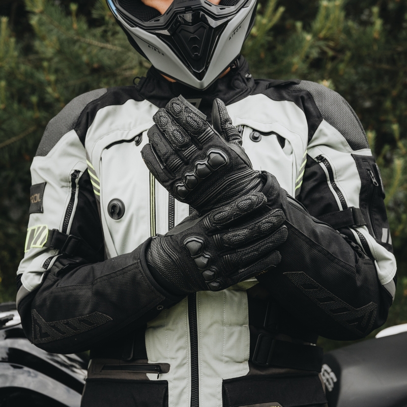 Gants de moto Rebelhorn Patrol Short Noir soldes
