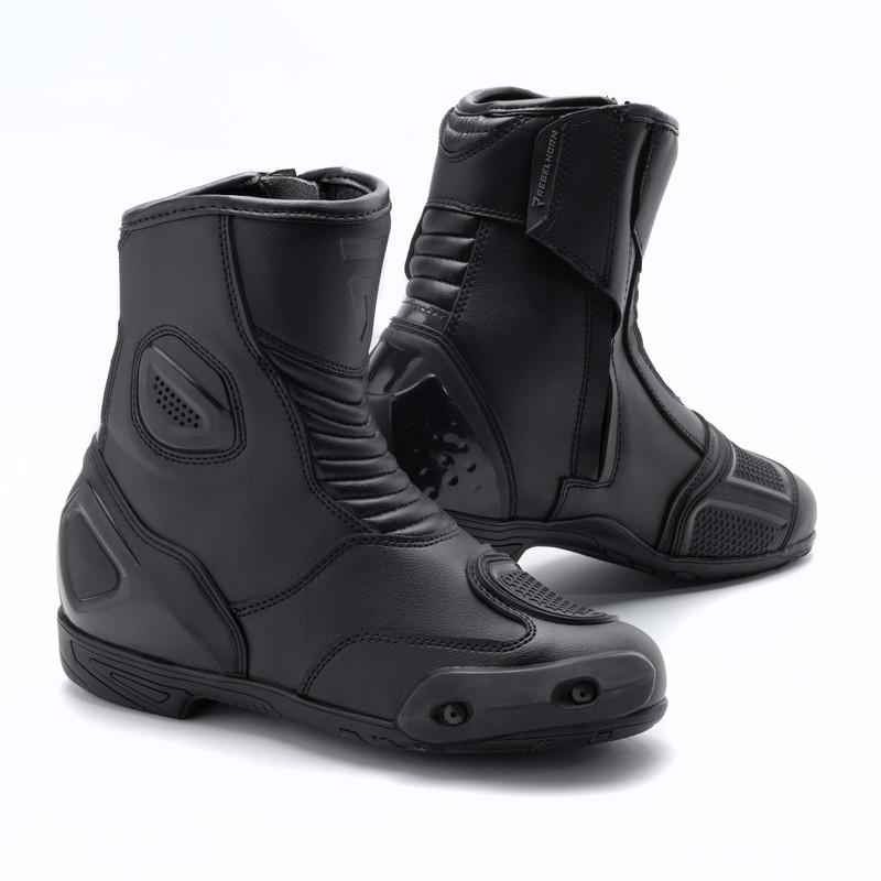 Bottes de moto noires Rebelhorn Trip ST Short soldes