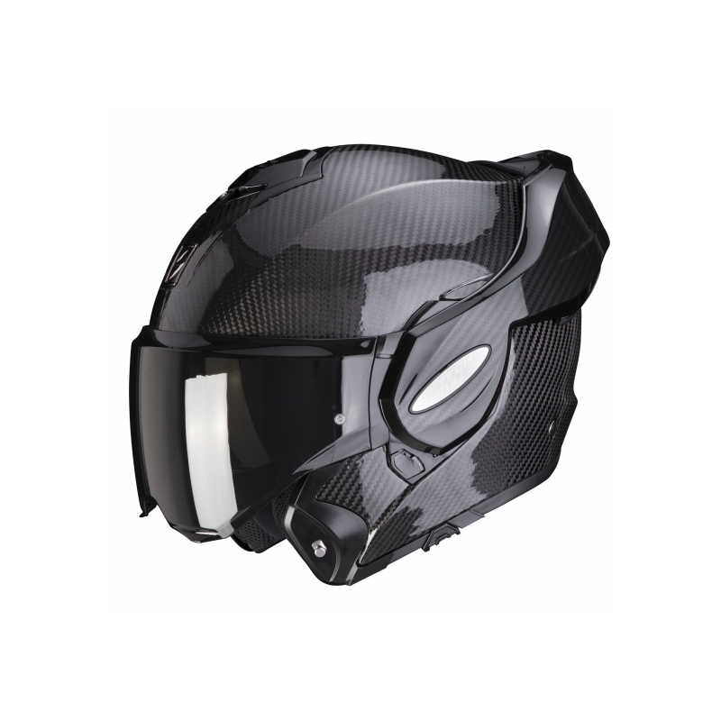 Casque modulable Scorpion EXO-TECH EVO Carbon noir brillant