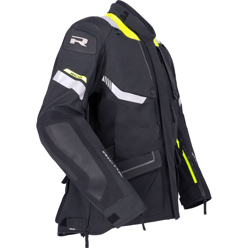 Veste moto RICHA Armada GTX Pro noir-jaune fluo soldes