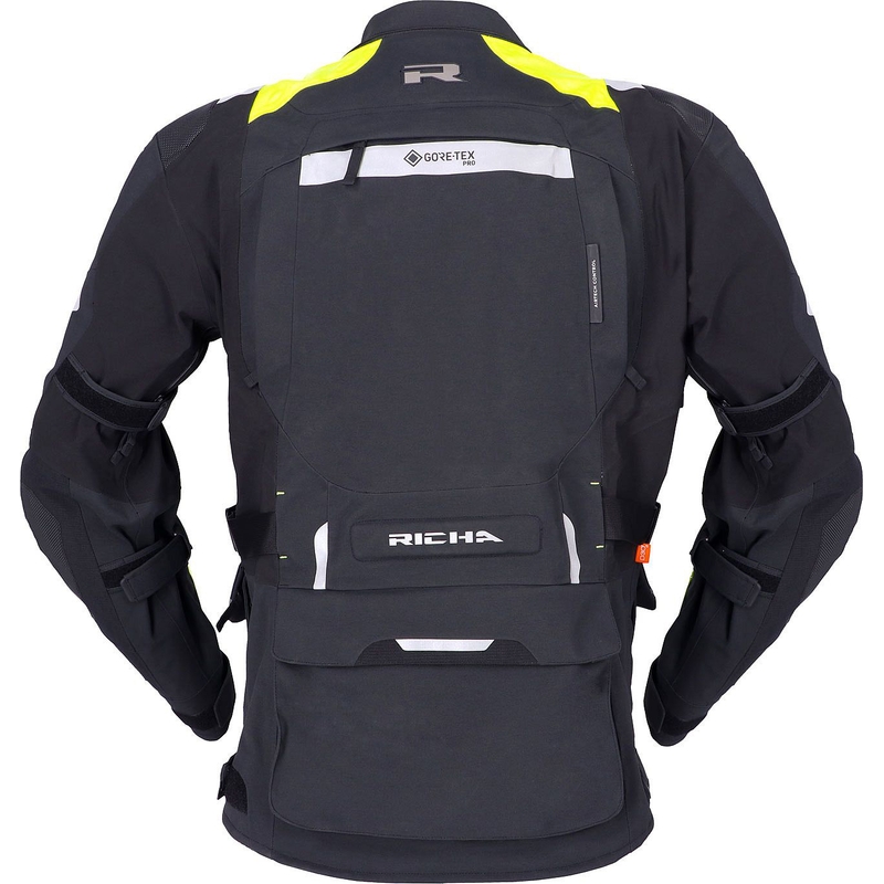 Veste moto RICHA Armada GTX Pro noir-jaune fluo soldes
