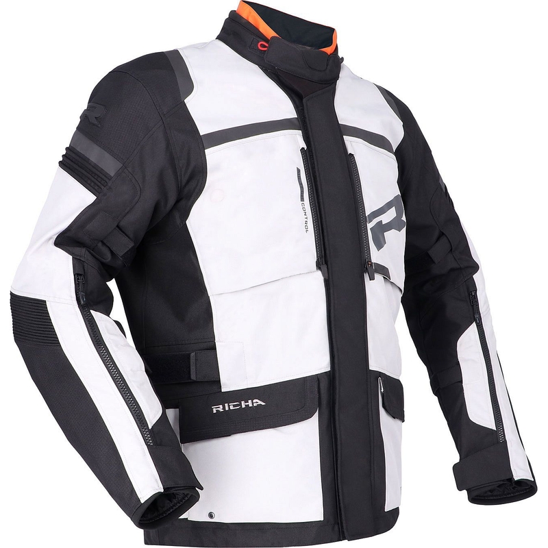 Veste moto RICHA Brutus GTX gris-noir soldes
