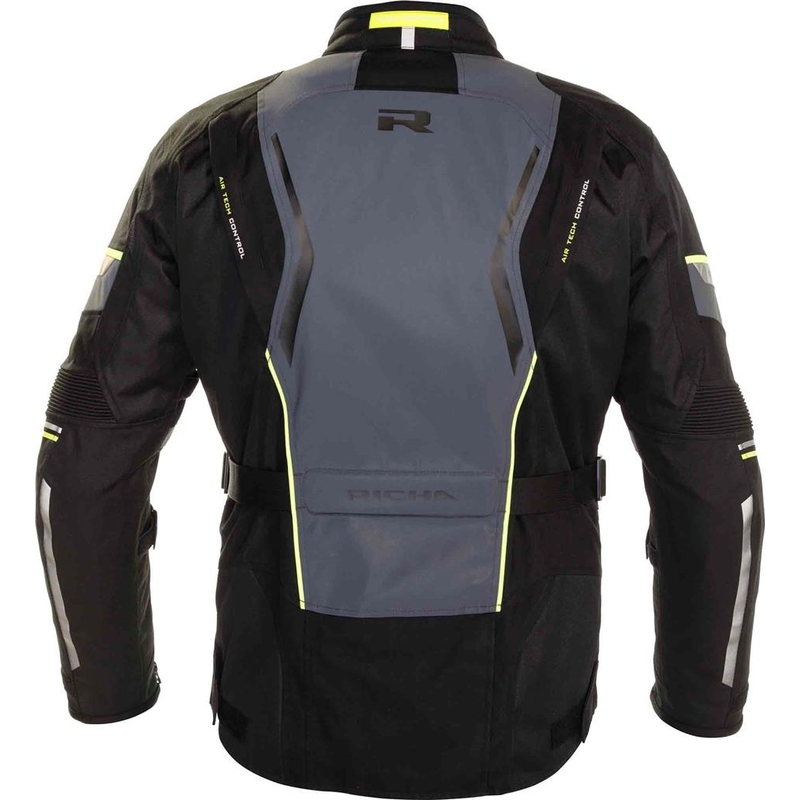 Veste de moto RICHA Infinity 2 Flare pour femme gris-jaune fluo soldes