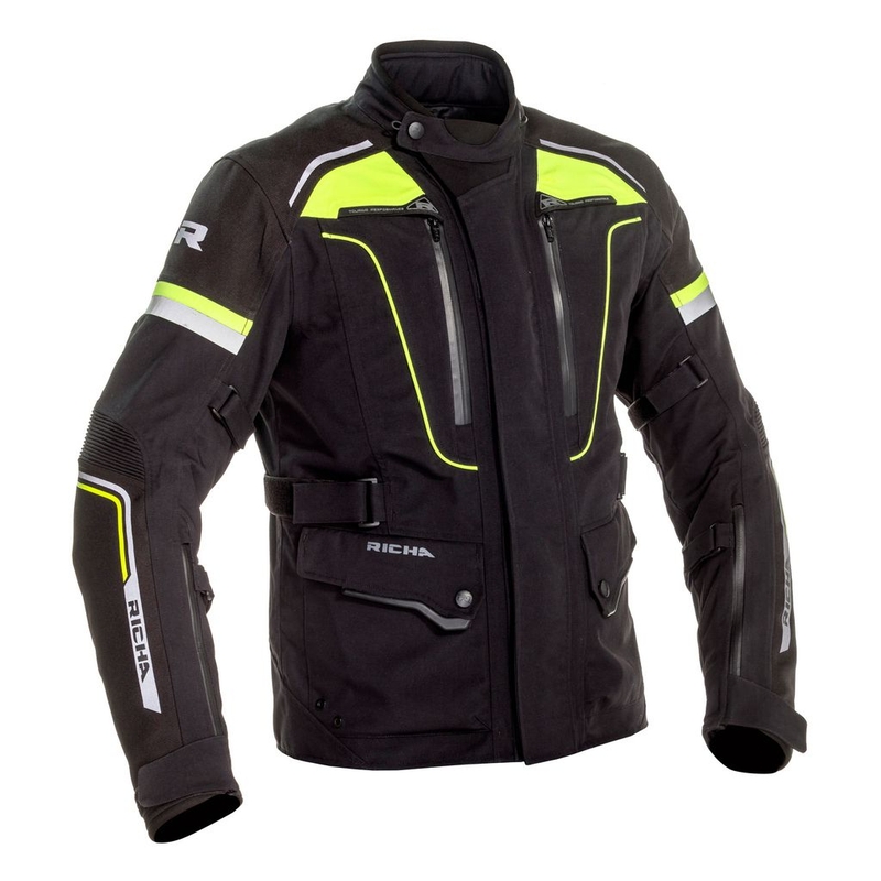 Veste moto RICHA Infinity 2 Pro noir-jaune fluo soldes
