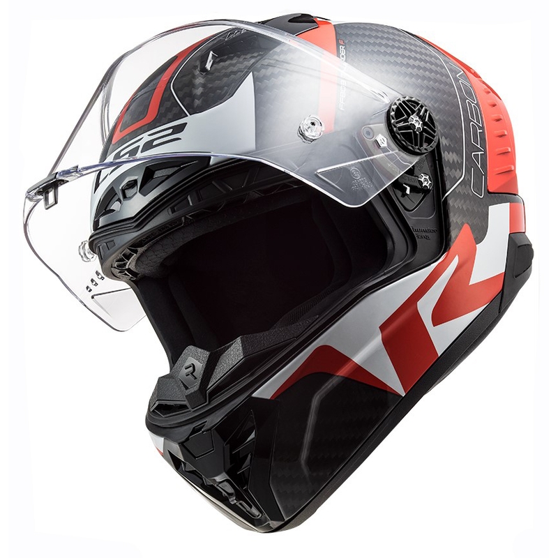 Casque moto intégral LS2 FF805 Thunder C Racing1 noir-blanc-rouge