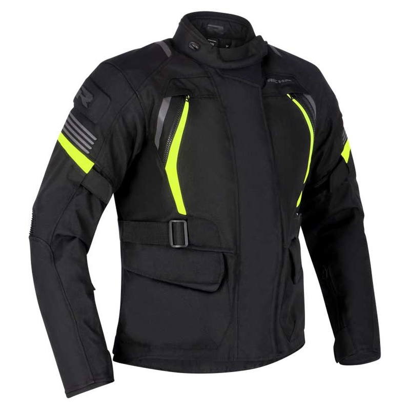Veste de moto RICHA Phantom 3 noir-jaune fluo pour femme soldes