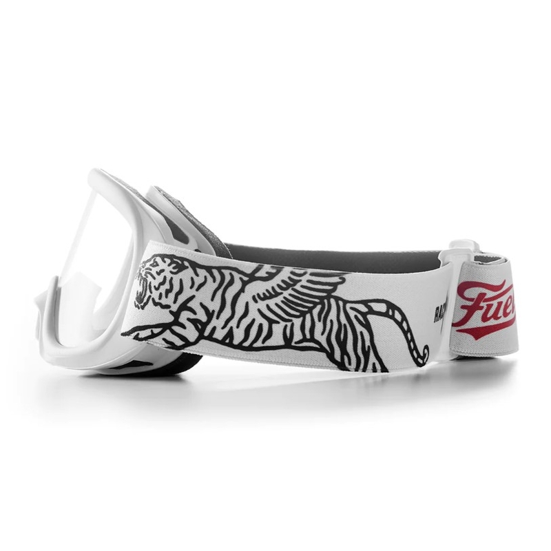 Lunettes de motocross Fuel Racing Division noir et blanc soldes