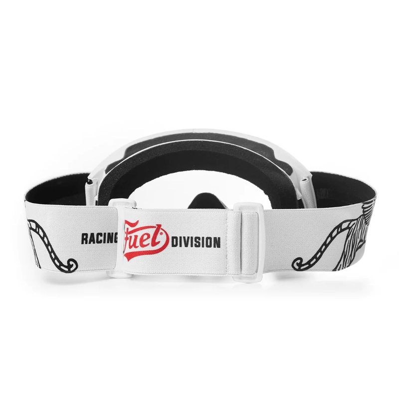 Lunettes de motocross Fuel Racing Division noir et blanc soldes