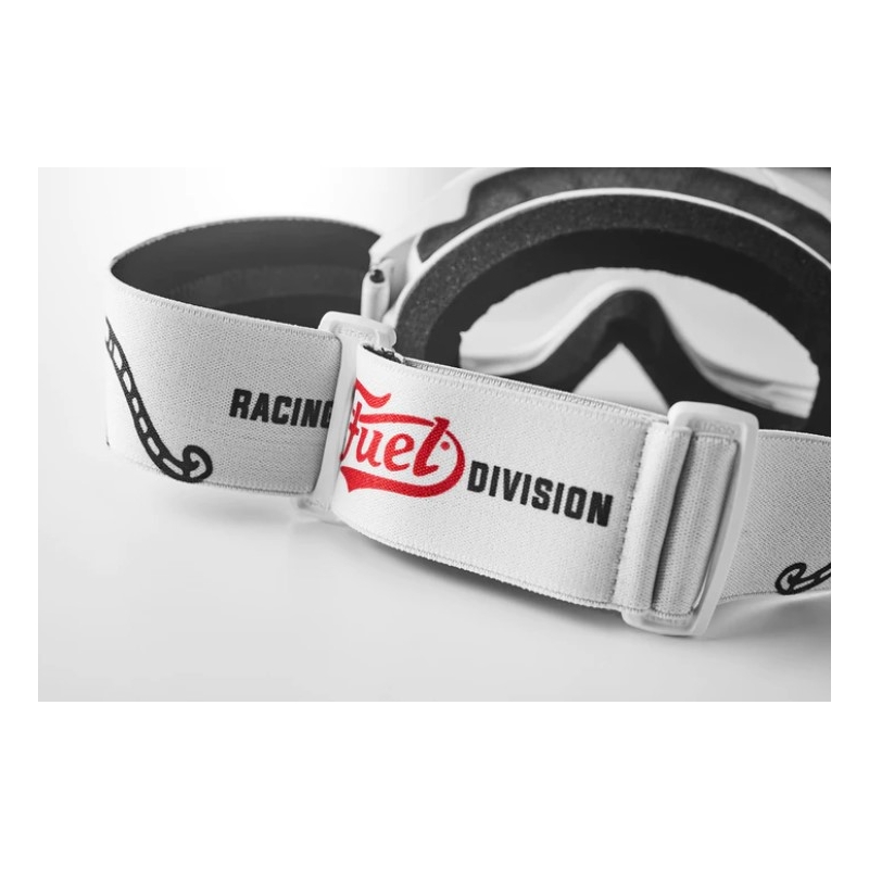 Lunettes de motocross Fuel Racing Division noir et blanc soldes