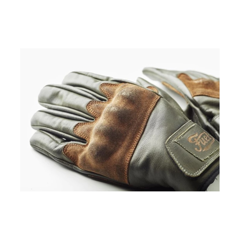 Gants de moto Fuel Rodeo Vert-Marron