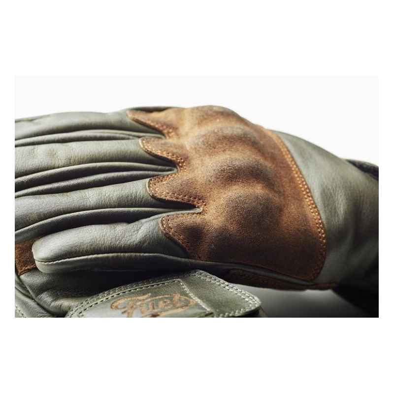 Gants de moto Fuel Rodeo Vert-Marron