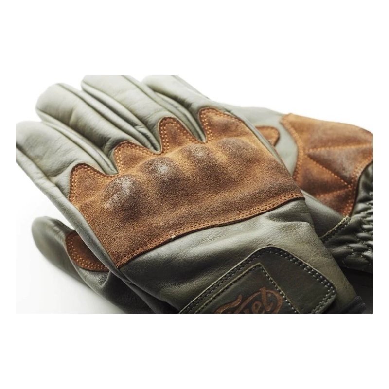 Gants de moto Fuel Rodeo Vert-Marron