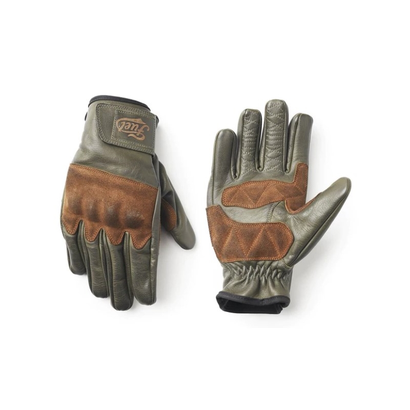 Gants de moto Fuel Rodeo Vert-Marron