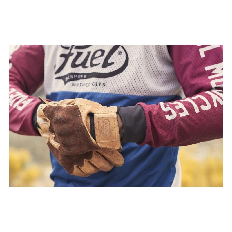 Gants moto Fuel Rodeo marron-jaune