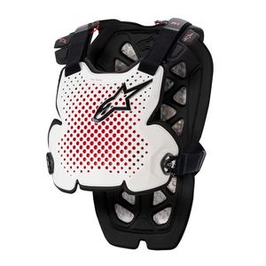 Protège poitrine Alpinestars A-1 PRO blanc-noir-rouge