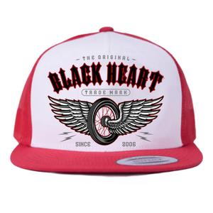 Casquette Noir Cœur Ailes rouge
