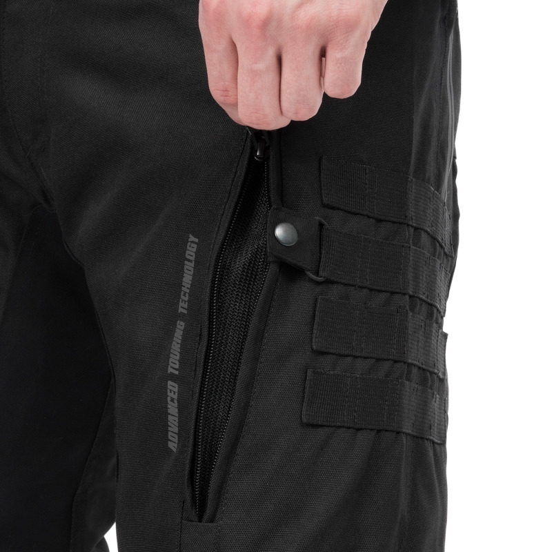 Pantalon moto Ozone Union II noir court soldes