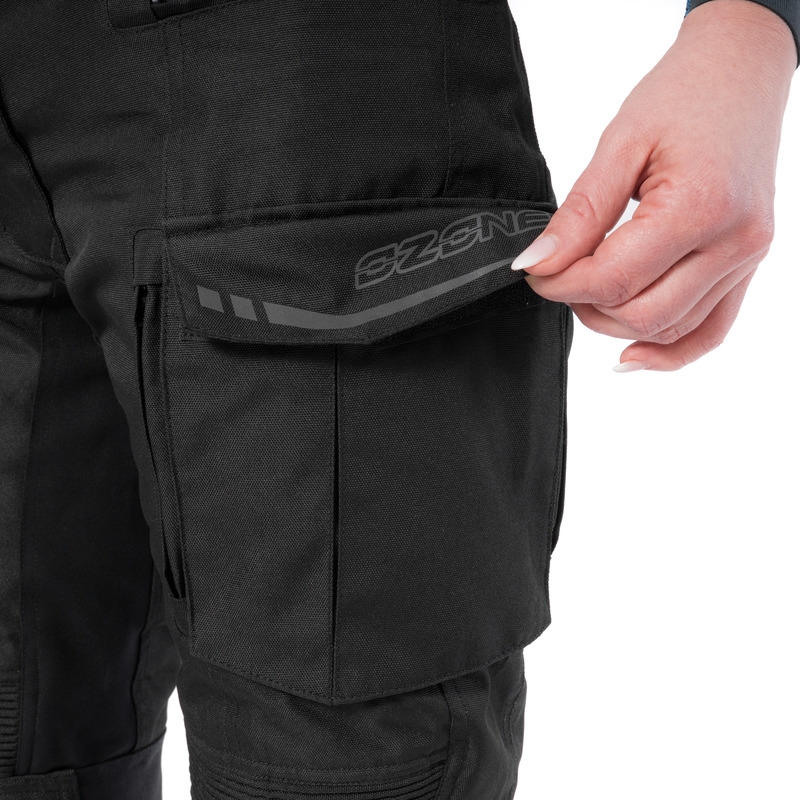 Pantalon de moto pour femmes Ozone Union II Noir soldes