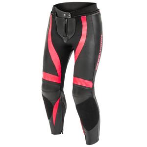 Pantalon de moto Rebelhorn Rebel noir-rose fluo pour femme