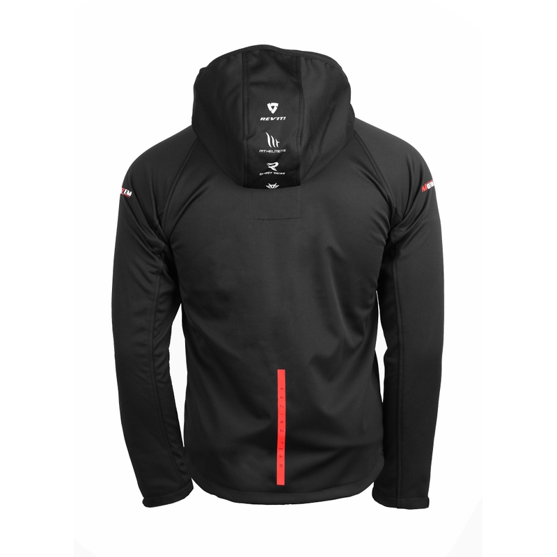 Veste softshell MotoZem Racing Team noire et rouge