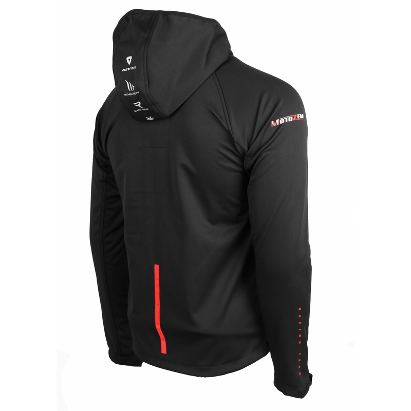 Veste softshell MotoZem Racing Team noire et rouge