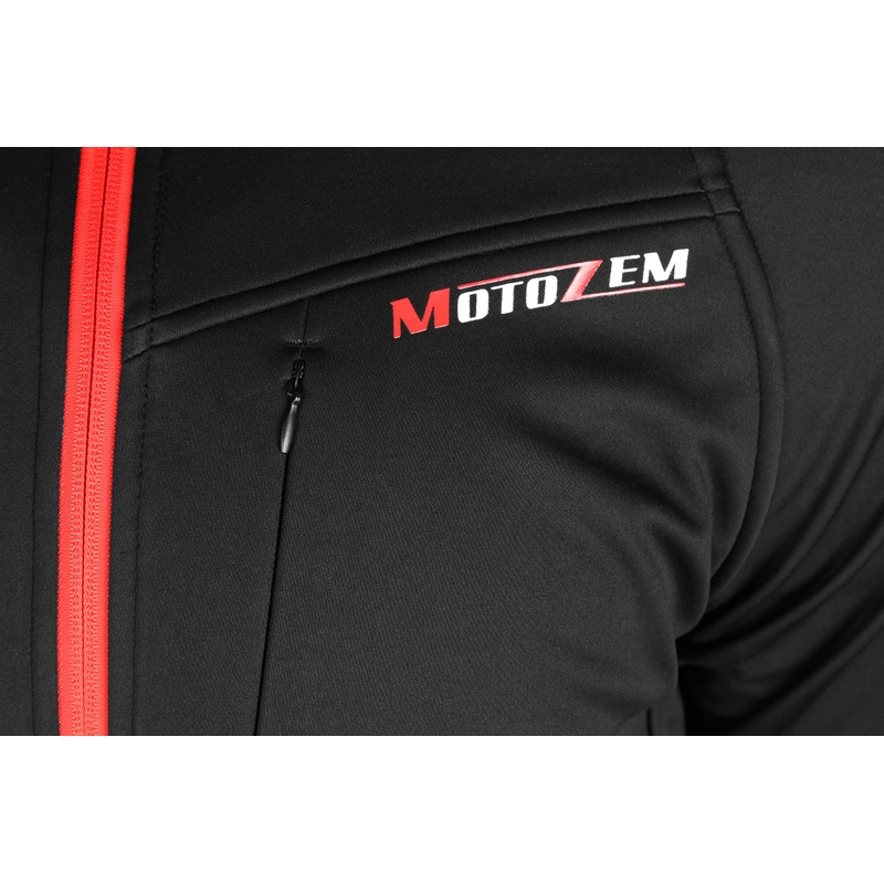 Veste softshell MotoZem Racing Team noire et rouge