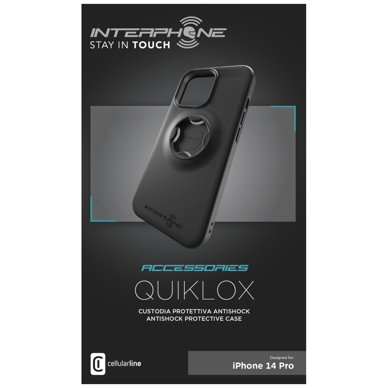 Housse de protection Interphone QUIKLOX pour Apple iPhone 14 Pro noir