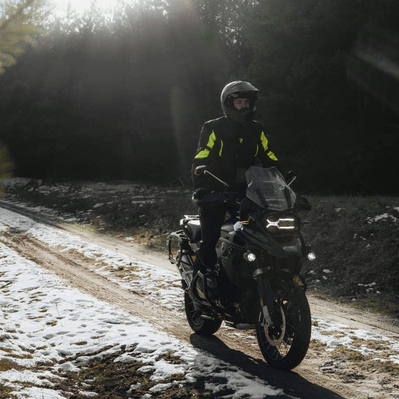Veste de moto Rebelhorn Hardy II noir-jaune fluo soldes