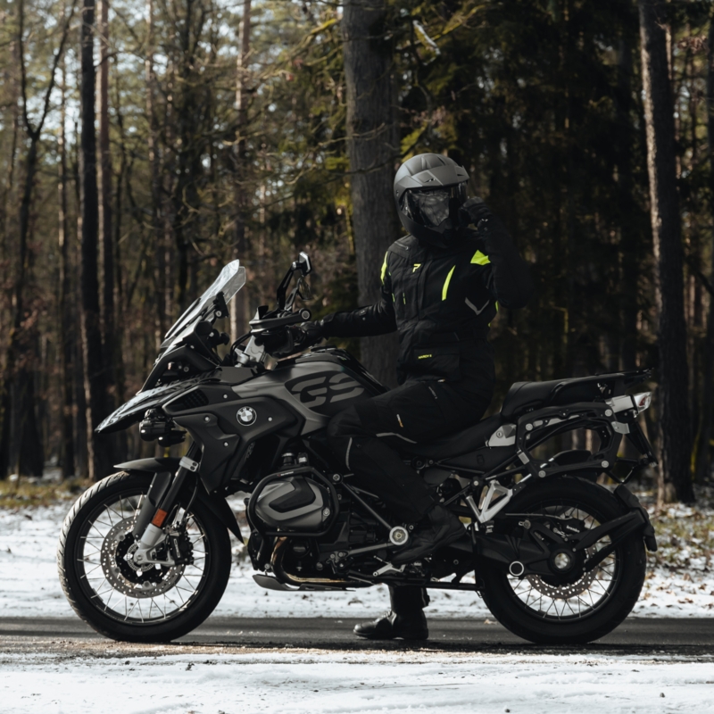 Veste de moto Rebelhorn Hardy II noir-jaune fluo soldes