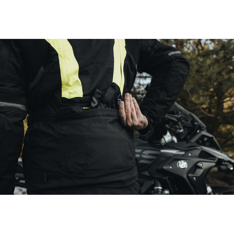 Veste de moto Rebelhorn Hardy II noir-jaune fluo soldes