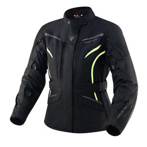 Veste moto pour femme Rebelhorn Hiker III noir-jaune fluo soldes