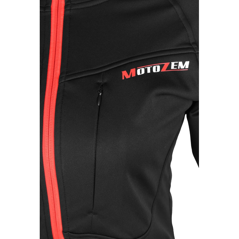 Veste softshell femme MotoZem Racing Team noire et rouge