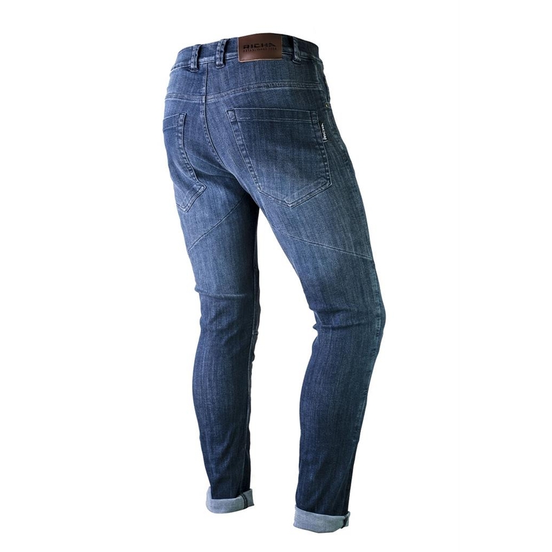 Jean moto RICHA Epic Jeans bleu délavé vente soldes