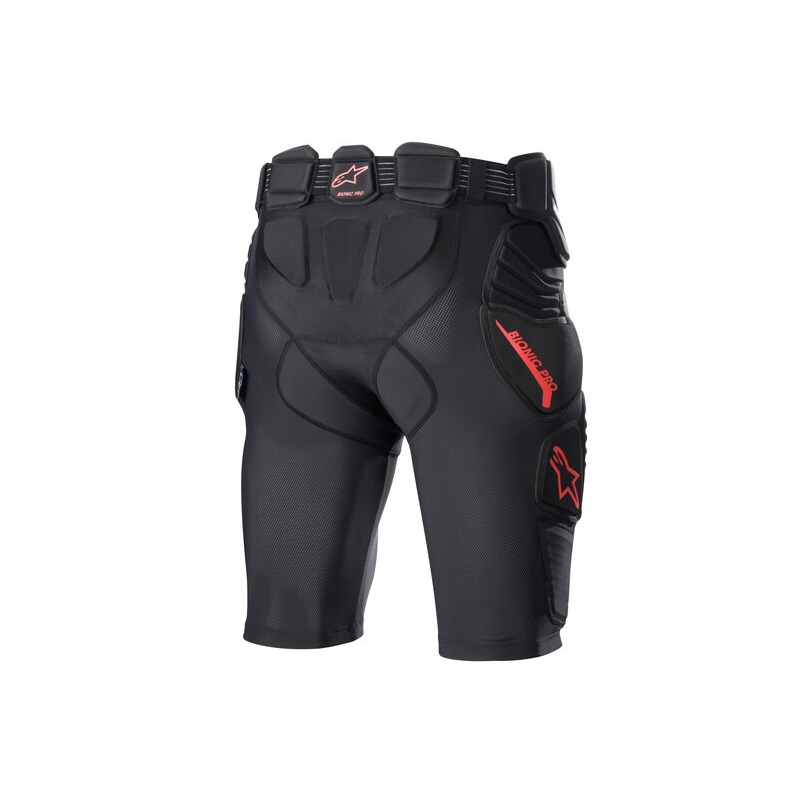 Short de motocross Alpinestars Bionic Pro noir et rouge