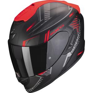 Casque moto intégral Scorpion EXO-1400 EVO Air Shell noir-rouge mat