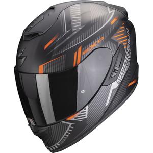 Casque moto intégral Scorpion EXO-1400 EVO Air Shell noir-orange mat