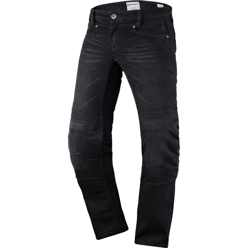Jeans moto en denim extensible SCOTT pour femme Noir