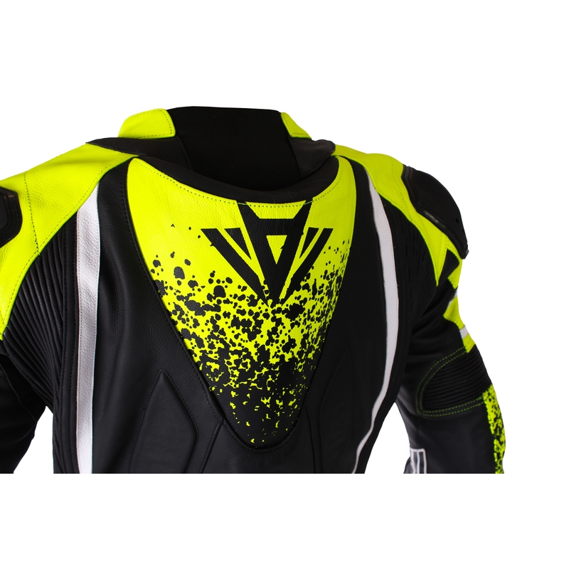 Combinaison de moto RSA GT2 noir-blanc-jaune fluo soldes